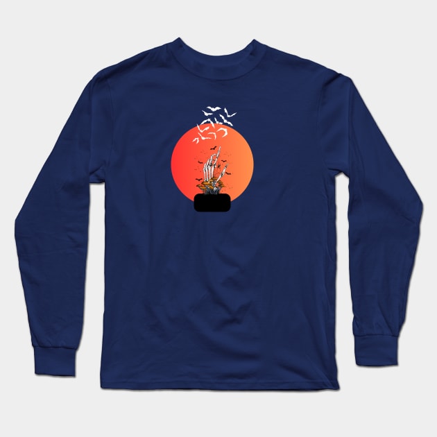 Halloween Long Sleeve T-Shirt by IN VOGUE By-Siya